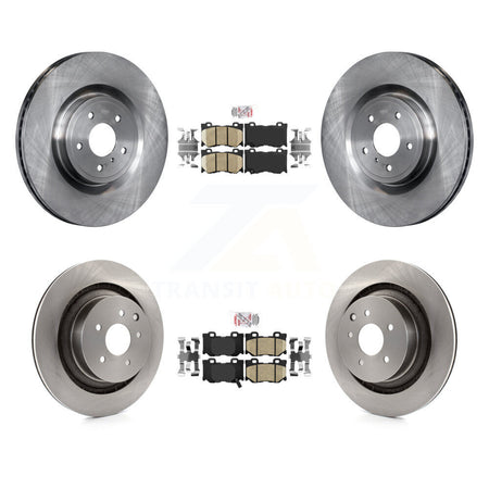 Front Rear Ceramic Pad Brake Rotors Kit For 2009-2013 INFINITI G37 RWD With Brembo Brakes K8A-103011