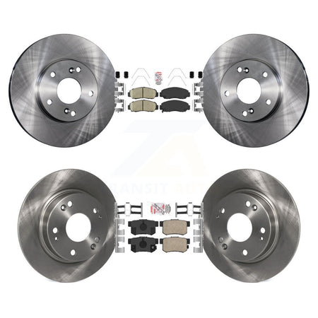 Front Rear Ceramic Pads And Disc Brake Rotors Kit For Acura CSX K8A-103033