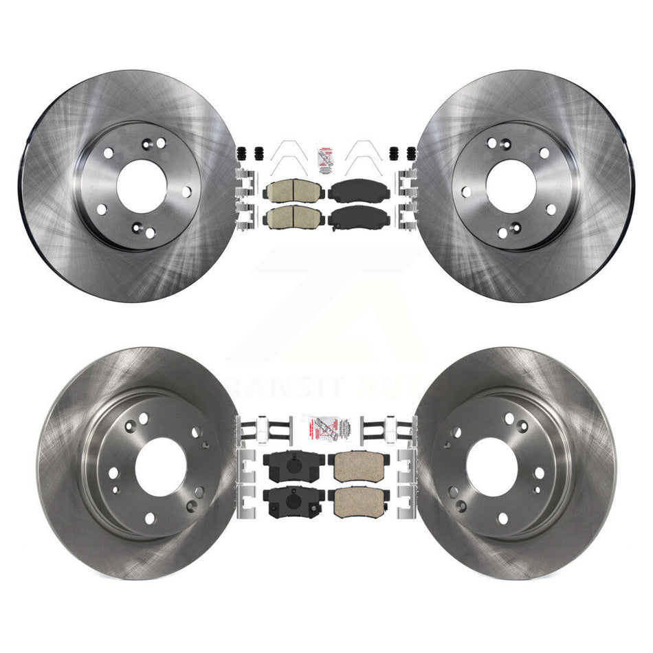 Front Rear Ceramic Pads And Disc Brake Rotors Kit For Acura CSX K8A-103033