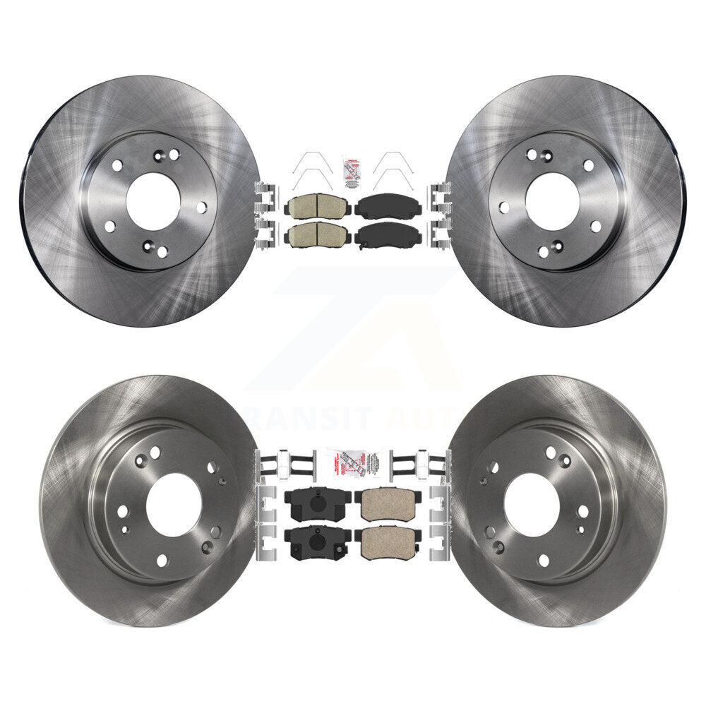Front Rear Ceramic Pads And Disc Brake Rotors Kit For Acura CSX K8A-103035