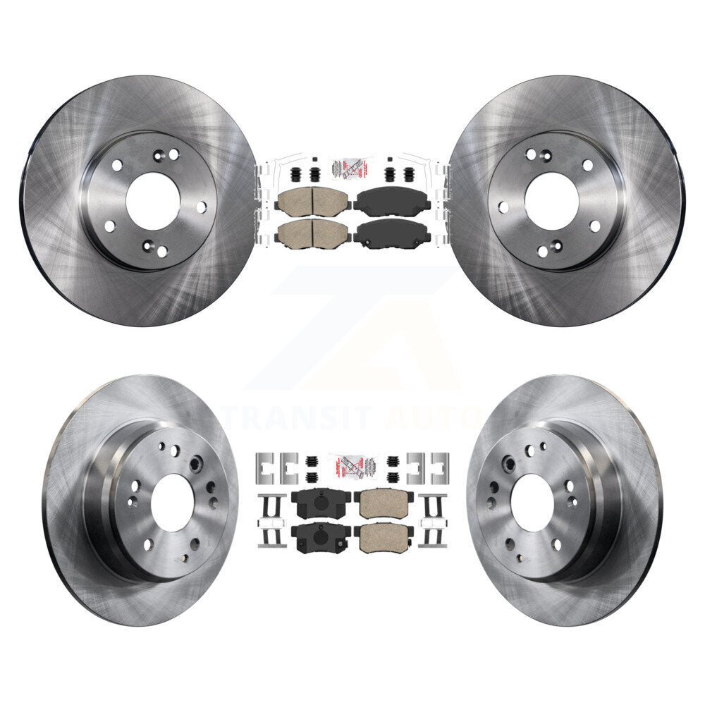 Front Rear Ceramic Pads And Disc Brake Rotors Kit For 2003-2011 Honda Element K8A-103041