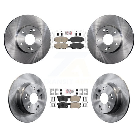 Front Rear Ceramic Pads And Disc Brake Rotors Kit For 2003-2011 Honda Element K8A-103041