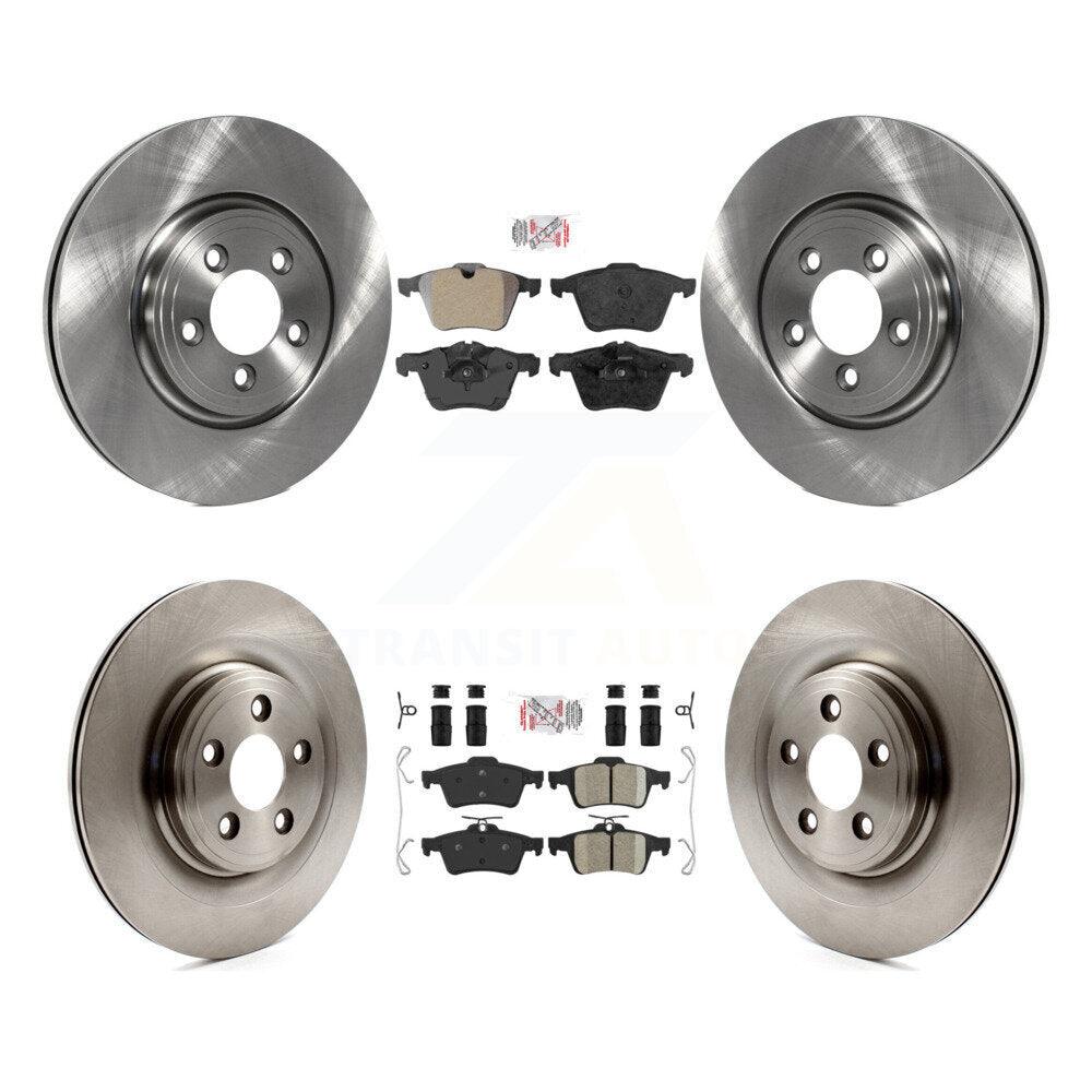 Front Semi-Metallic Rear Ceramic Pads And Disc Brake Rotors Kit For Jaguar XF K8A-103053