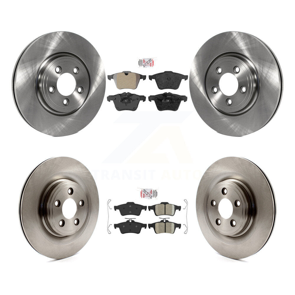 Front Semi-Metallic Rear Ceramic Pads And Disc Brake Rotors Kit For Jaguar XF K8A-103054