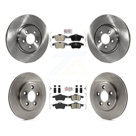 Front Semi-Metallic Rear Ceramic Pads And Disc Brake Rotors Kit For Jaguar Vanden Plas K8A-103059