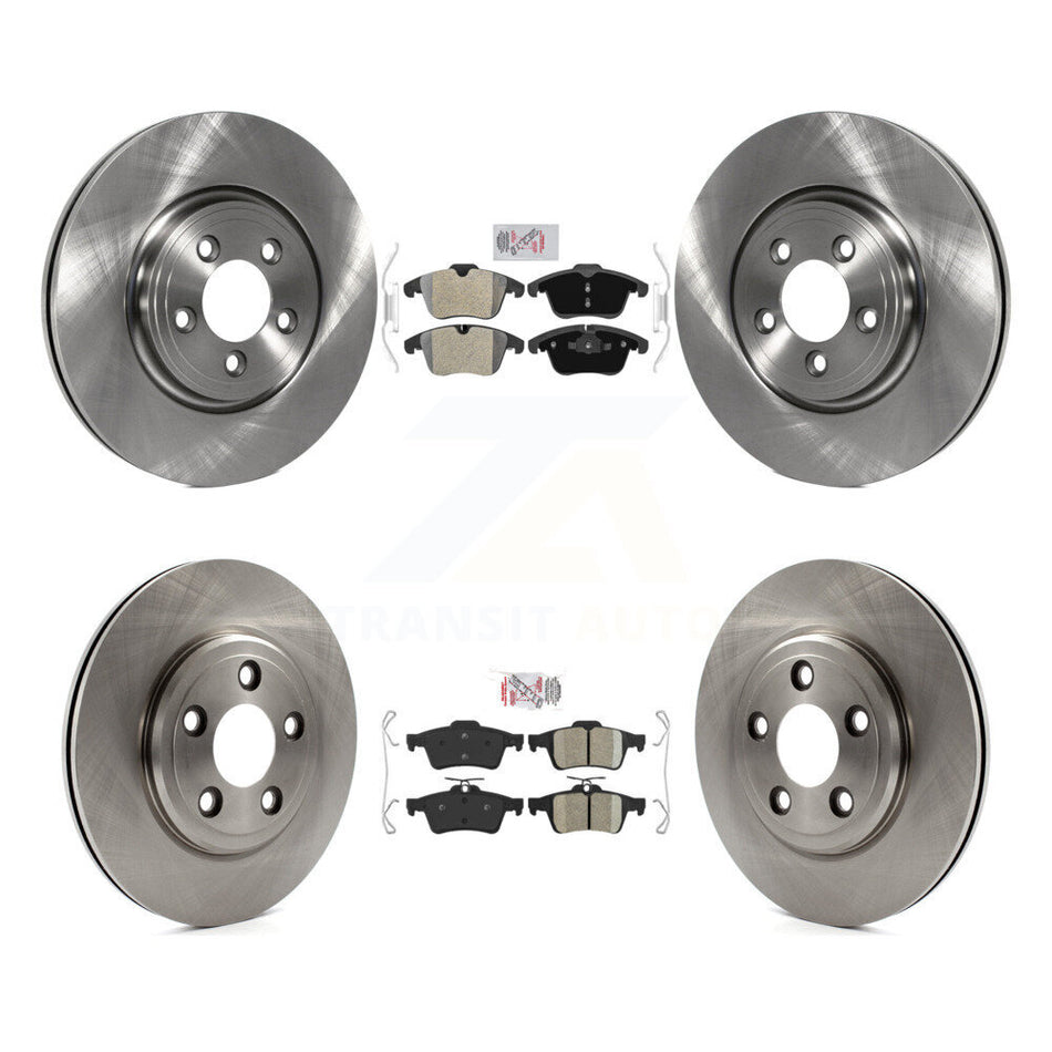 Front Semi-Metallic Rear Ceramic Pads And Disc Brake Rotors Kit For Jaguar Vanden Plas K8A-103060