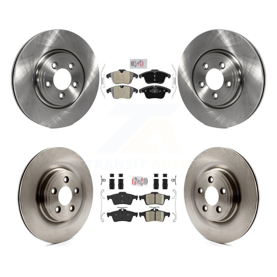 Front Semi-Metallic Rear Ceramic Pad Brake Rotors Kit For Jaguar XF XK Vanden Plas S-Type K8A-103062
