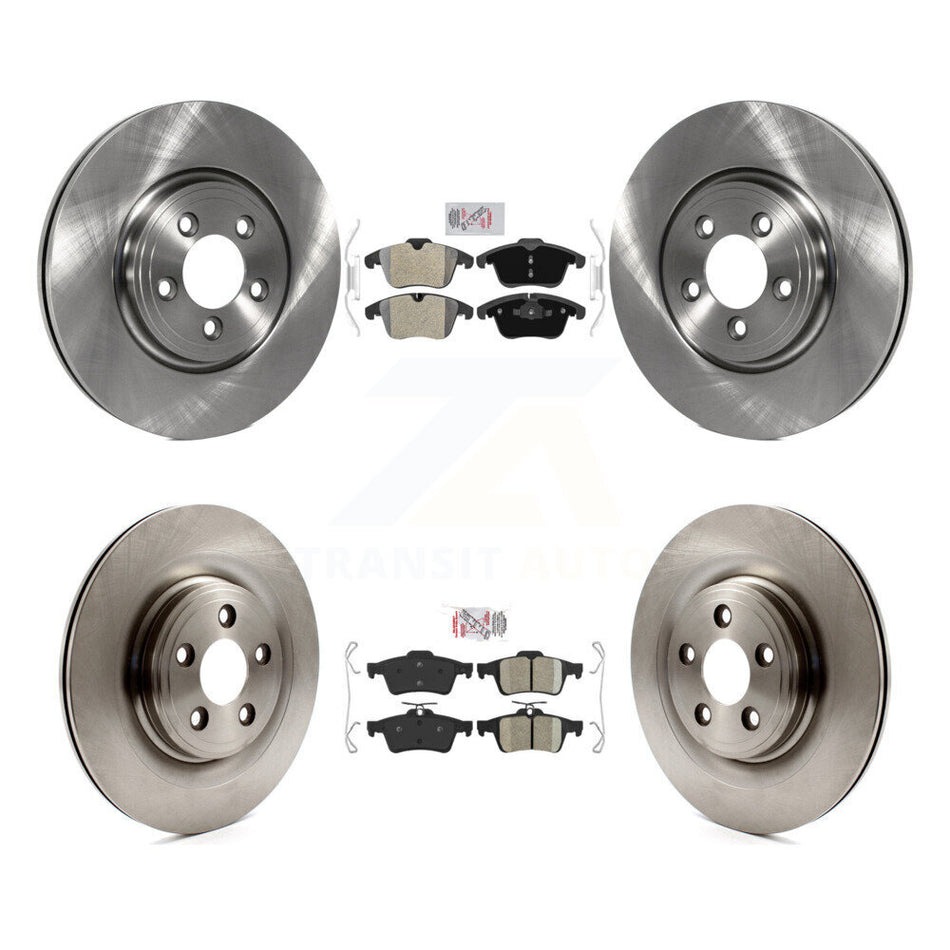 Front Semi-Metallic Rear Ceramic Pad Brake Rotors Kit For Jaguar XF XK Vanden Plas S-Type K8A-103063