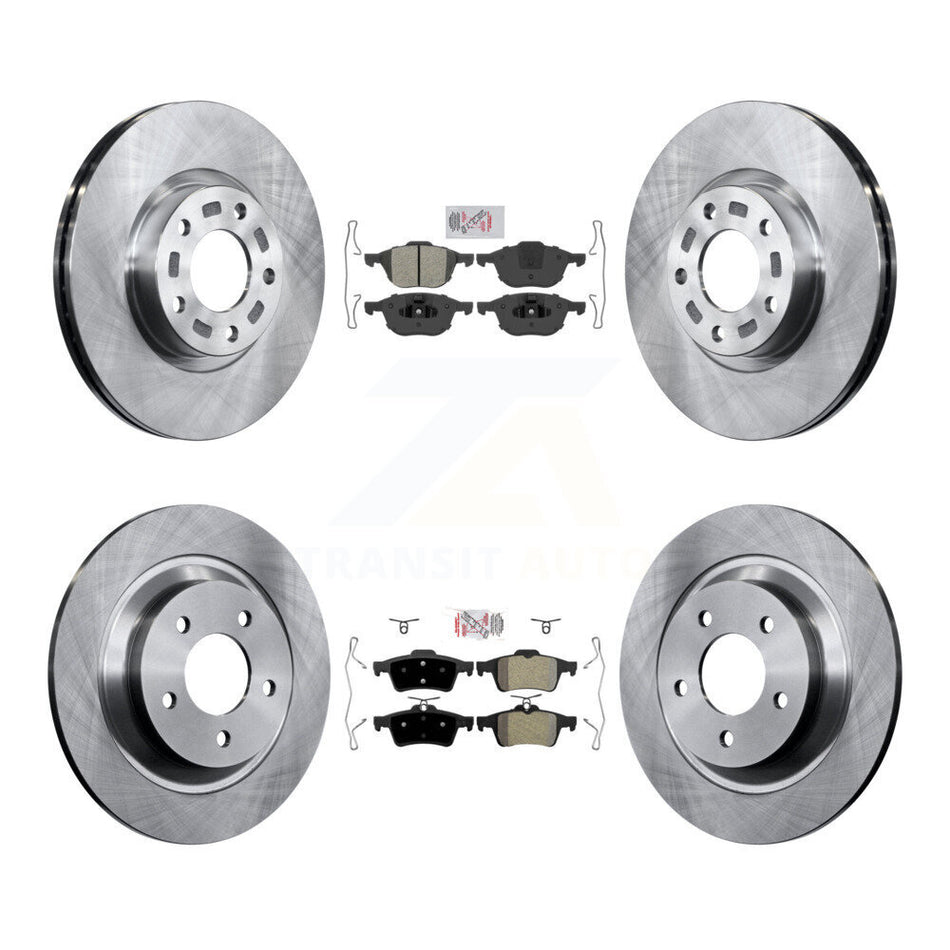 Front Rear Semi-Metallic Pads And Disc Brake Rotors Kit For Mazda 5 K8A-103085