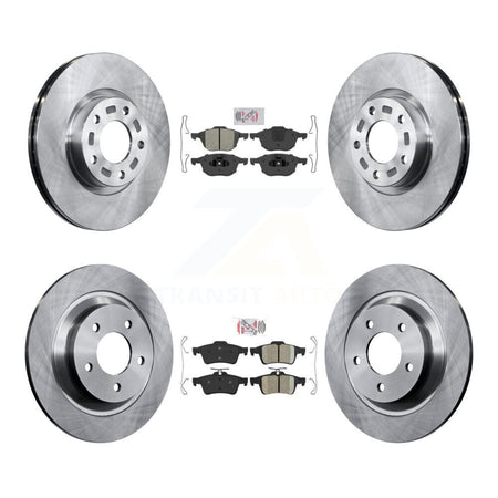 Front Semi-Metallic Rear Ceramic Pads And Disc Brake Rotors Kit For Mazda 5 K8A-103087