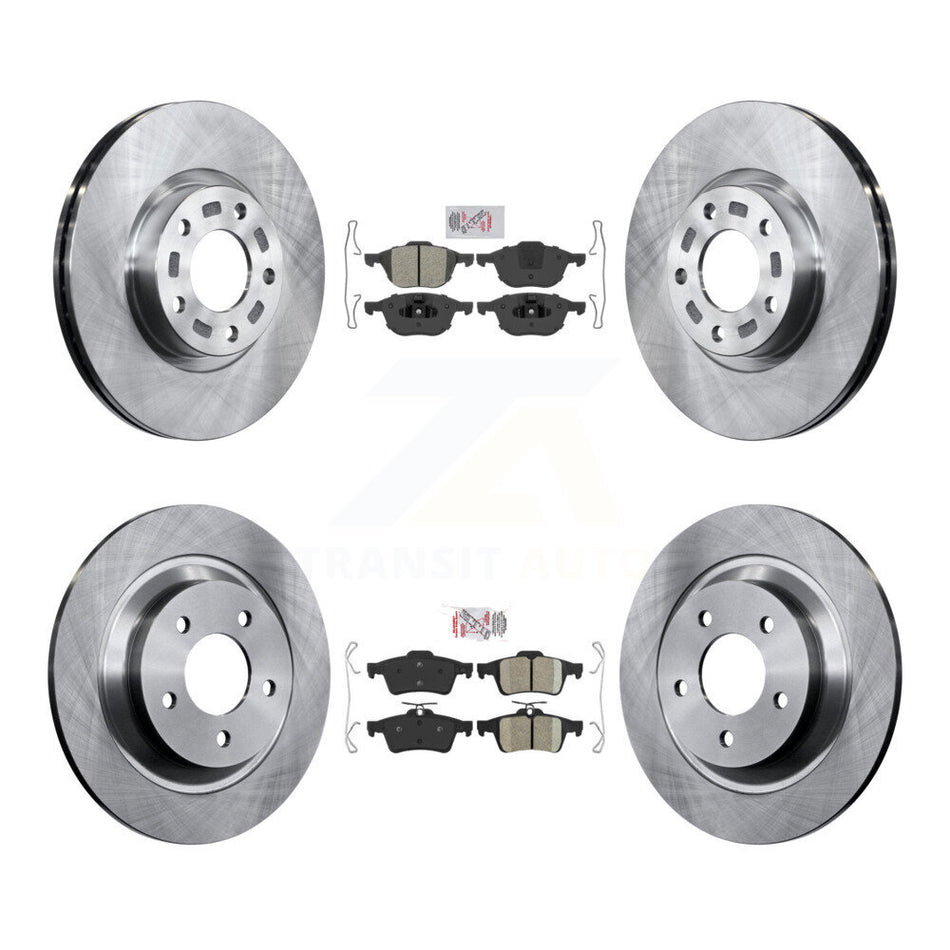 Front Semi-Metallic Rear Ceramic Pads And Disc Brake Rotors Kit For Mazda 5 K8A-103087