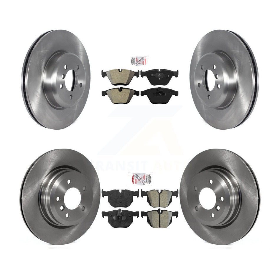 Front Rear Semi-Metallic Pad And Disc Brake Rotor Kit For 2012 BMW 335i Convertible/Coupe K8A-103107