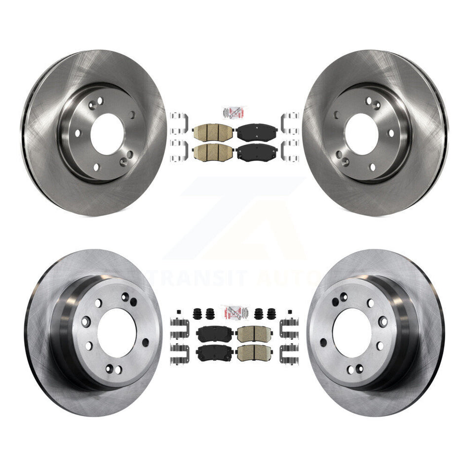 Front Rear Ceramic Pads And Disc Brake Rotors Kit For Hyundai Tucson Kia Sportage FWD K8A-103111