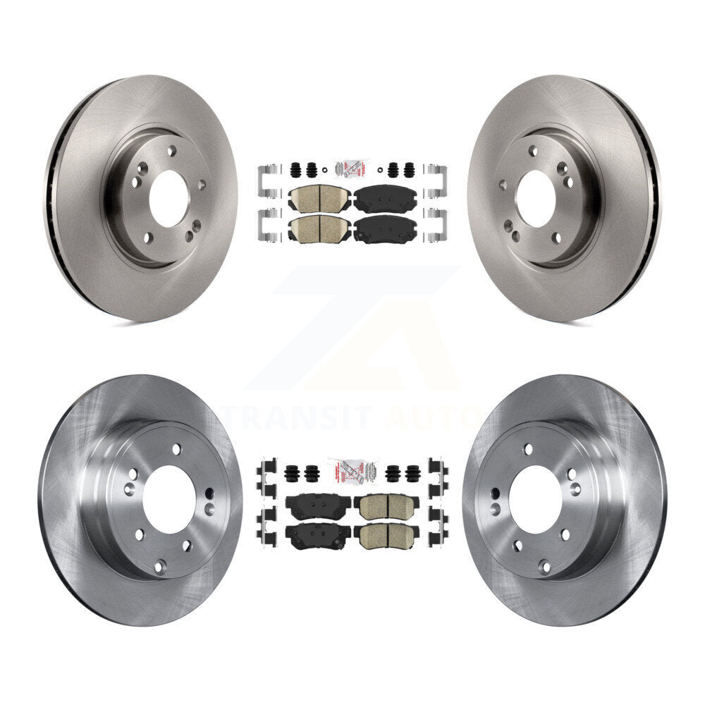 Front Rear Ceramic Pads And Disc Brake Rotors Kit For Hyundai Sonata 3.3L K8A-103130
