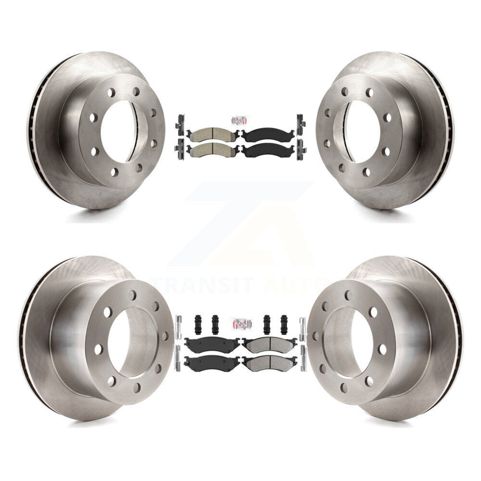 Front Rear Semi-Metallic Pads And Disc Brake Rotors Kit For 2001-2002 Dodge Ram 2500 3500 K8A-103189