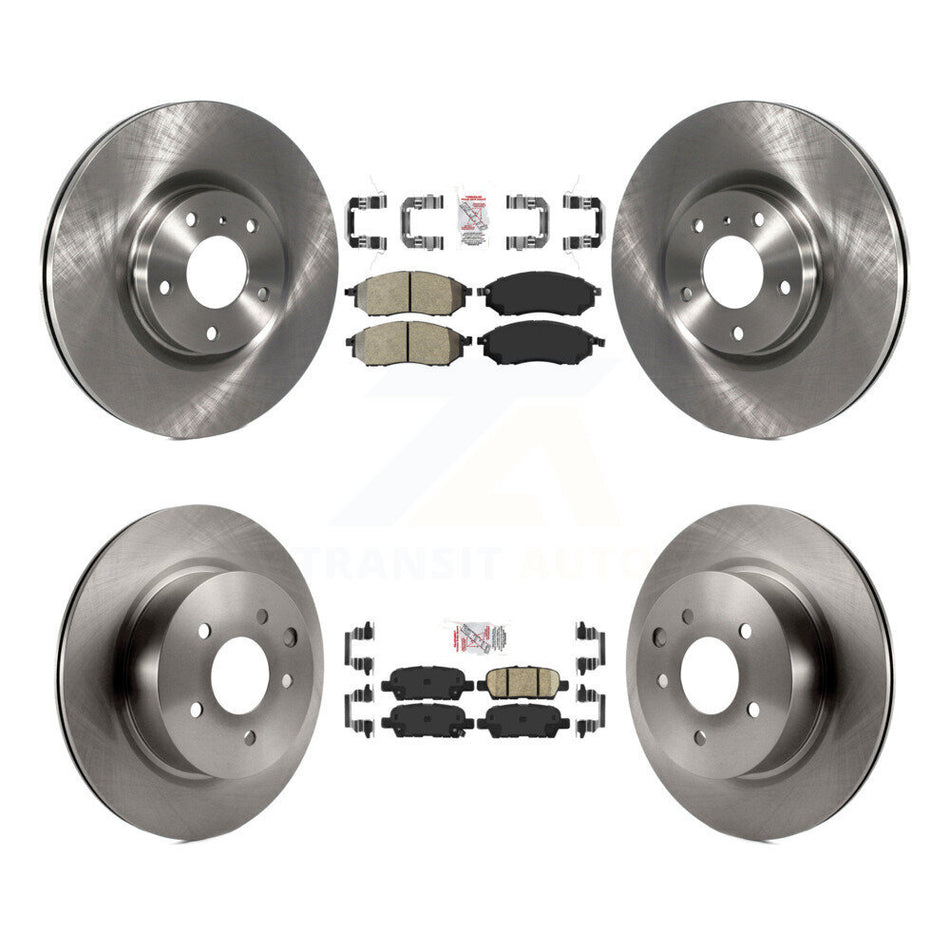 Front Semi-Metallic Rear Ceramic Pad & Brake Rotor Kit For INFINITI G37 EX35 G35 QX50 M35 K8A-103221
