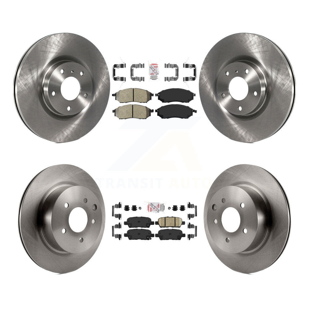 Front Semi-Metallic Rear Ceramic Pad & Brake Rotor Kit For INFINITI G37 EX35 G35 QX50 M35 K8A-103222