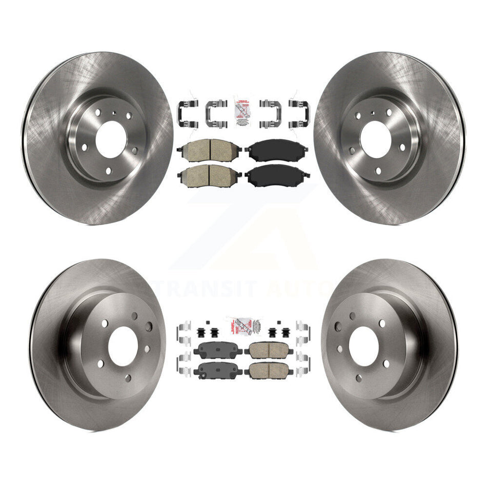Front Semi-Metallic Rear Ceramic Pads And Disc Brake Rotors Kit For INFINITI EX35 M35 M45 K8A-103234