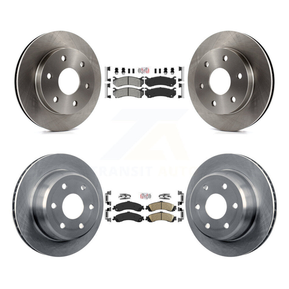 Front Semi-Metallic Rear Ceramic Pad Brake Rotors Kit For Chevrolet GMC Silverado 1500 XL K8A-103235