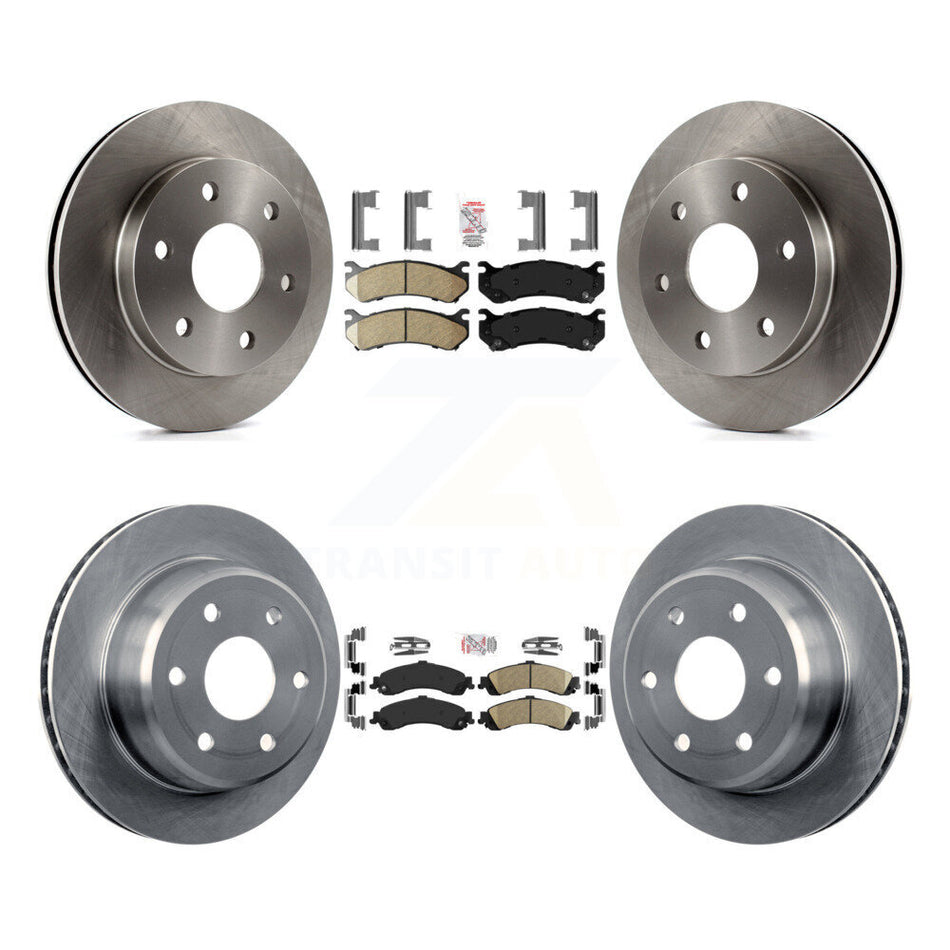 Front Rear Ceramic Pad Brake Rotors Kit For Chevrolet GMC Silverado 1500 Sierra Avalanche K8A-103236