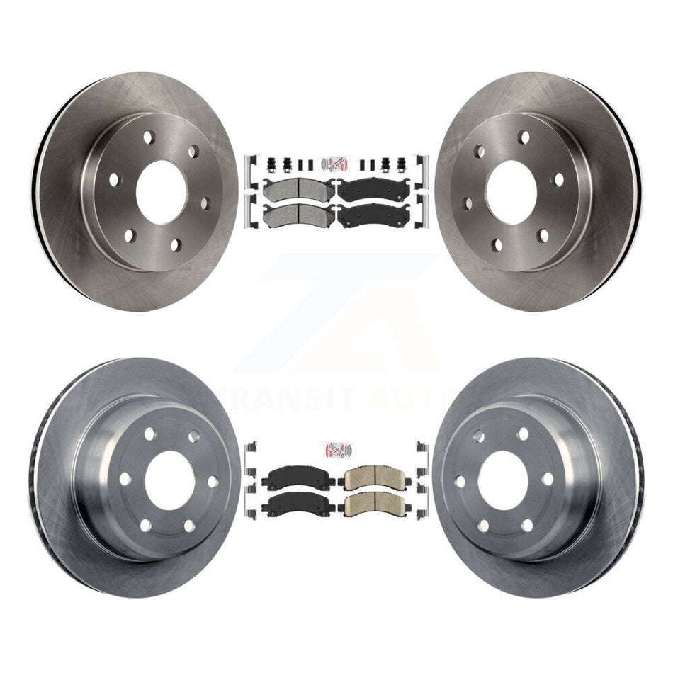 Front Semi-Metallic Rear Ceramic Pad Brake Rotors Kit For Chevrolet Avalanche 1500 GMC XL K8A-103237