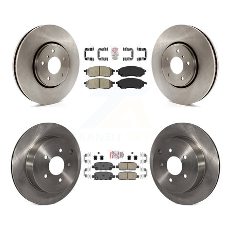 Front Semi-Metallic Rear Ceramic Pad And Disc Brake Rotor Kit For 2009-2012 INFINITI FX35 K8A-103270