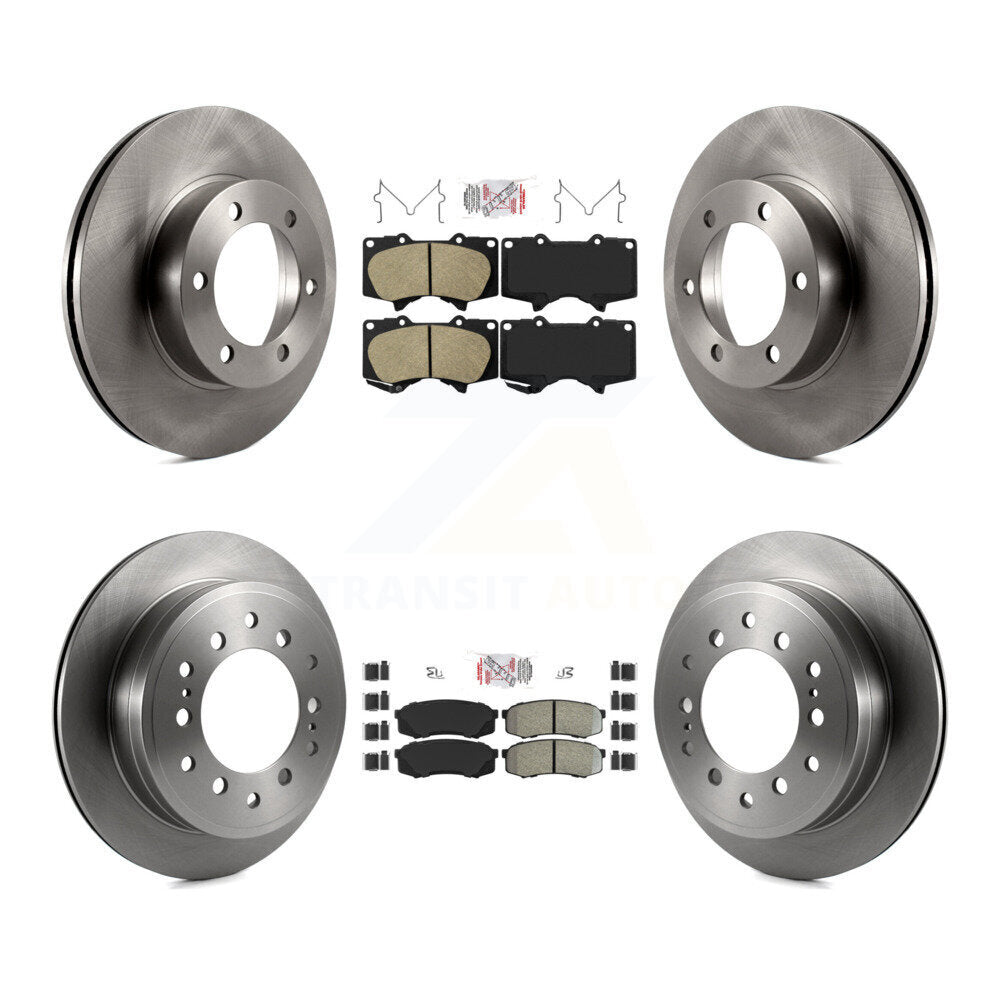 Front Ceramic Rear Semi-Metallic Pads And Disc Brake Rotors Kit For Toyota Sequoia K8A-103303