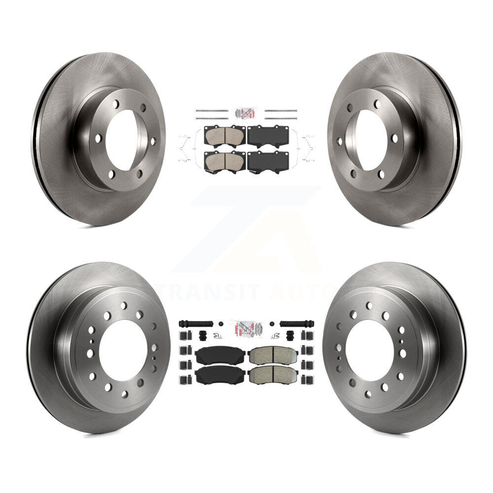 Front Ceramic Rear Semi-Metallic Pads And Disc Brake Rotors Kit For Toyota Sequoia K8A-103306