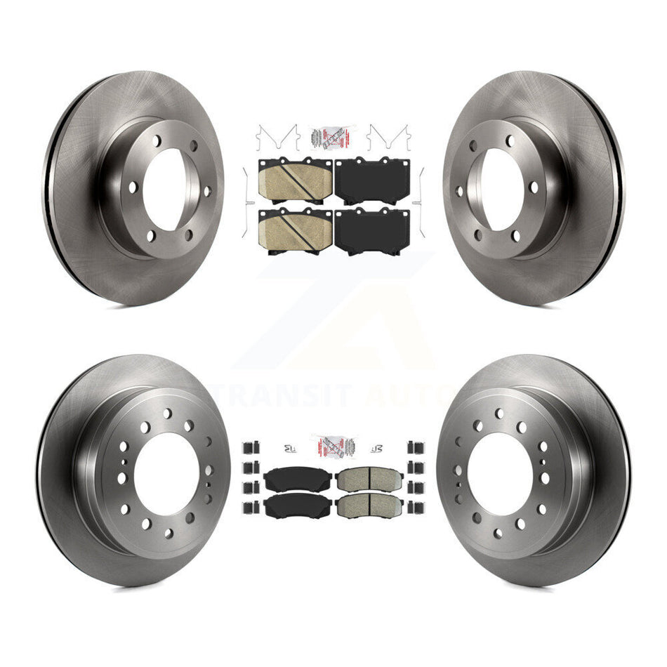 Front Ceramic Rear Semi-Metallic Pads And Disc Brake Rotors Kit For Toyota Sequoia K8A-103307