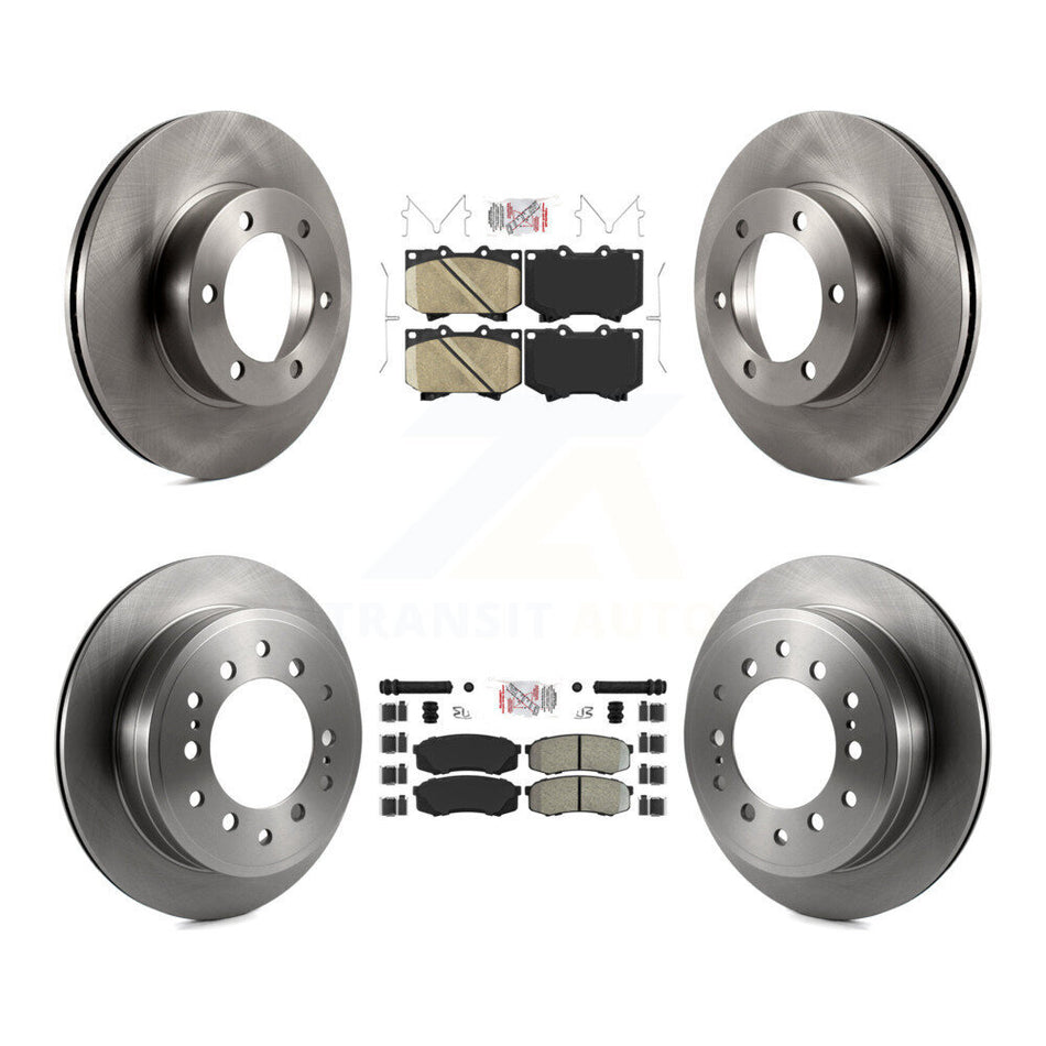 Front Ceramic Rear Semi-Metallic Pads And Disc Brake Rotors Kit For Toyota Sequoia K8A-103308