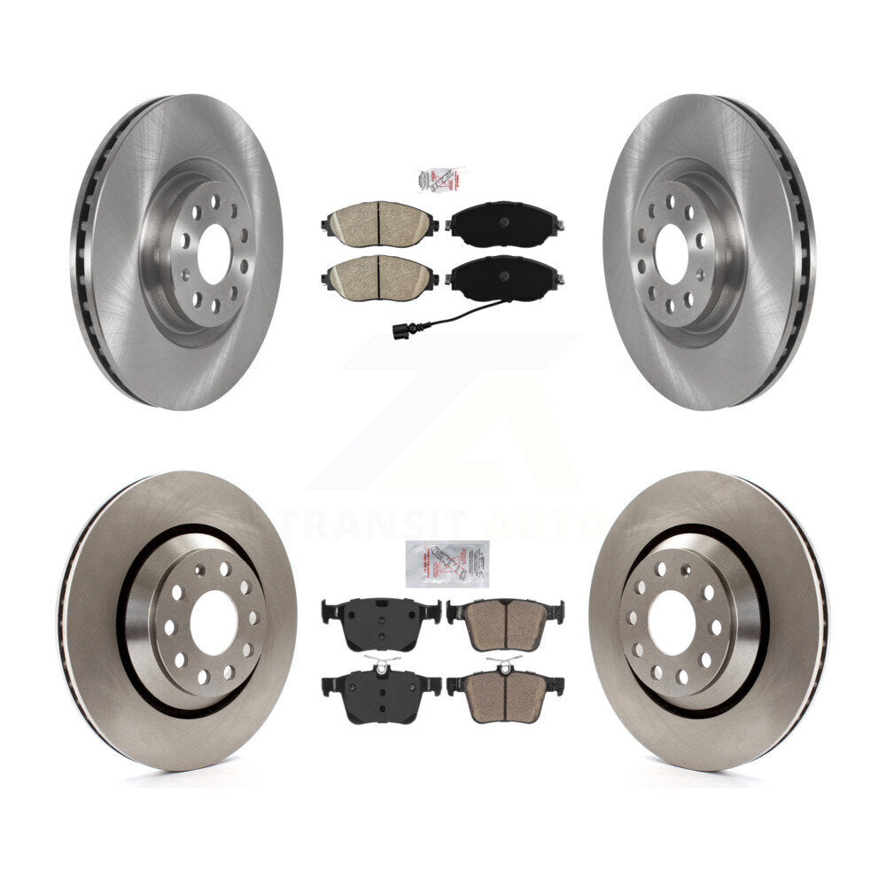 Front Rear Ceramic Pads And Disc Brake Rotors Kit For 2017-2019 Volkswagen Golf R K8A-103311