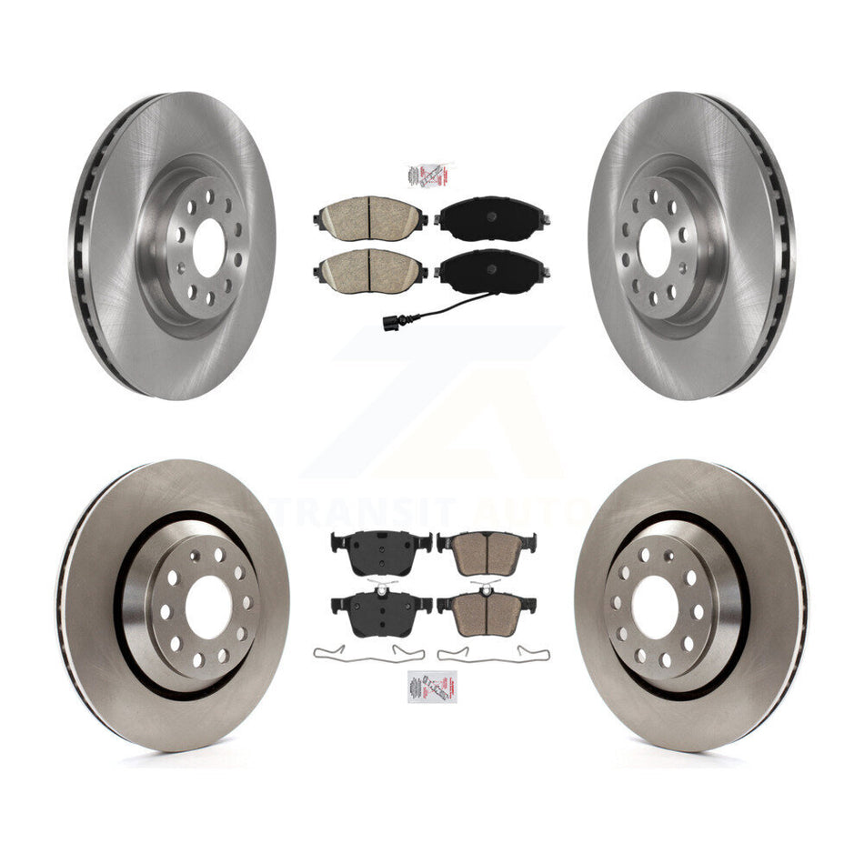 Front Rear Ceramic Pads And Disc Brake Rotors Kit For 2017-2019 Volkswagen Golf R K8A-103311
