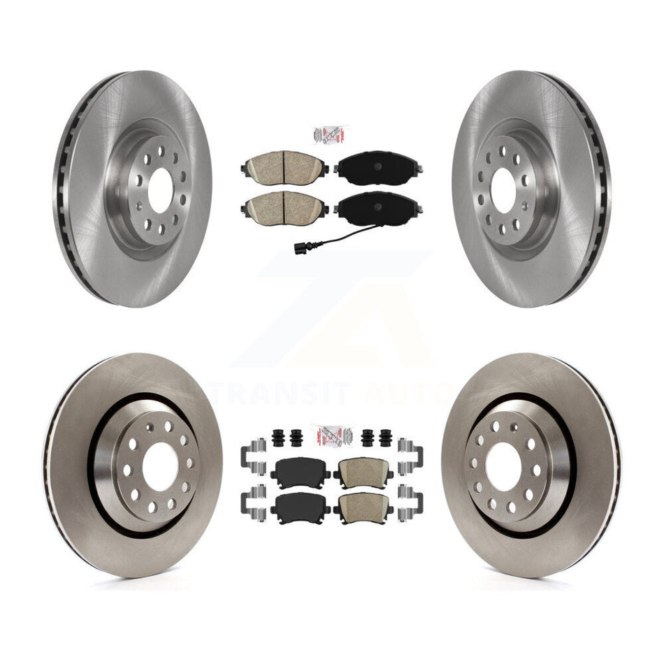 Front Rear Ceramic Pads And Disc Brake Rotors Kit For Volkswagen GTI K8A-103318