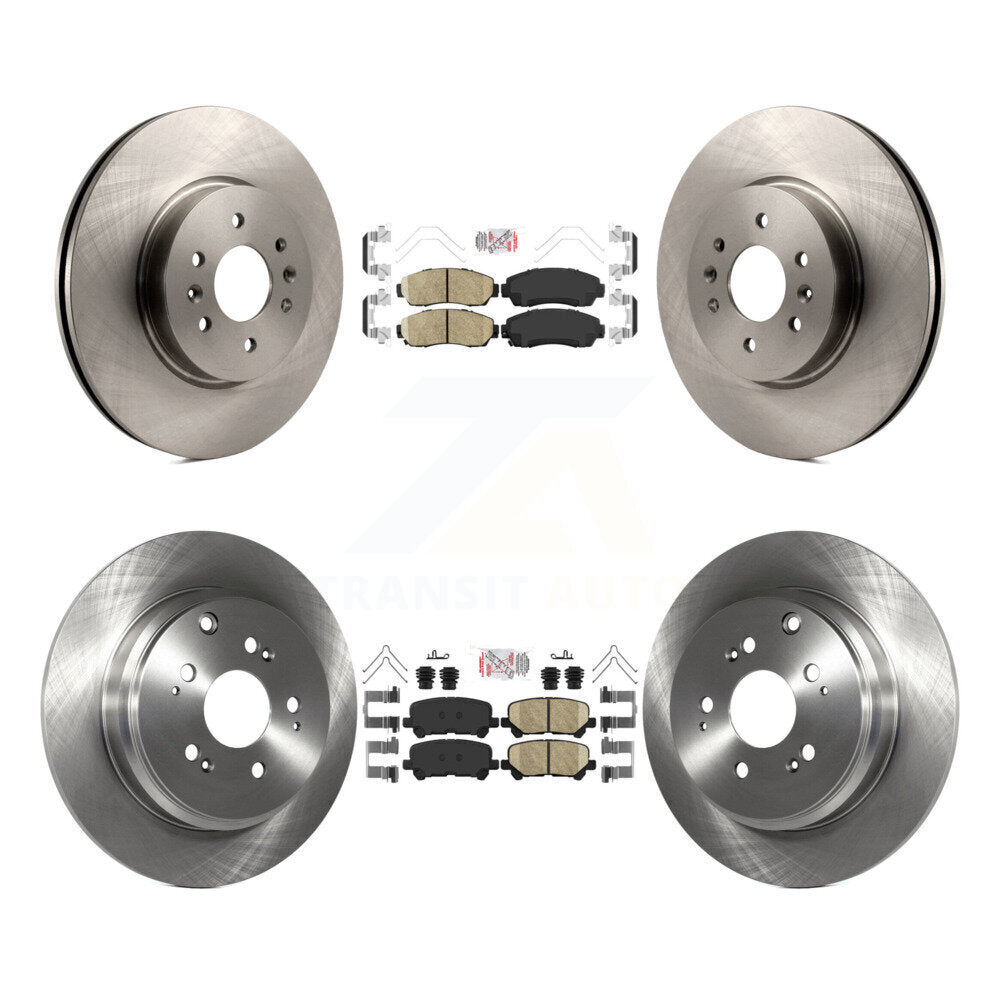 Front Rear Ceramic Pads And Disc Brake Rotors Kit For 2011-2014 Honda Odyssey K8A-103326