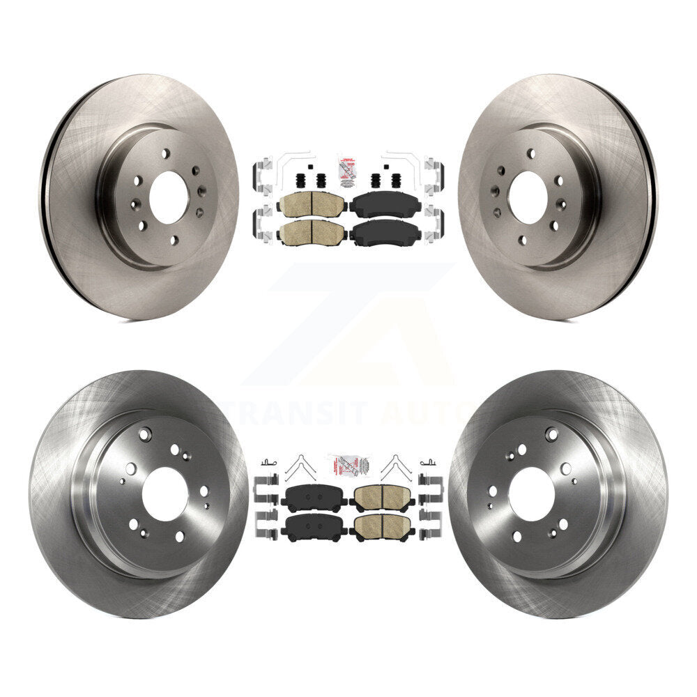 Front Rear Ceramic Pads And Disc Brake Rotors Kit For 2011-2014 Honda Odyssey K8A-103327
