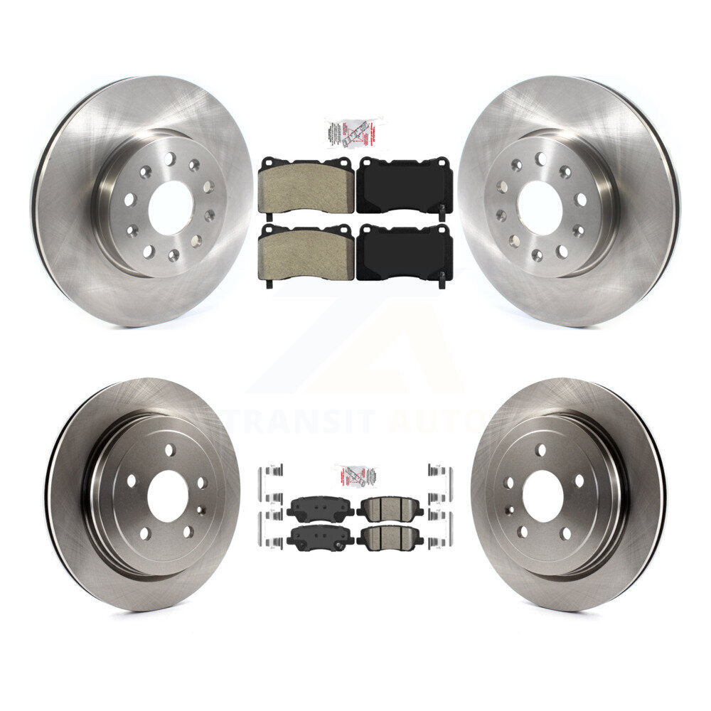 Front Semi-Metallic Rear Ceramic Pads And Disc Brake Rotors Kit For Cadillac CTS K8A-103333