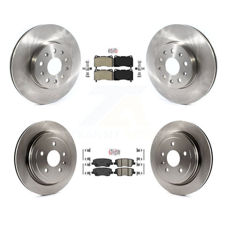 Front Semi-Metallic Rear Ceramic Pads And Disc Brake Rotors Kit For Cadillac CTS K8A-103336