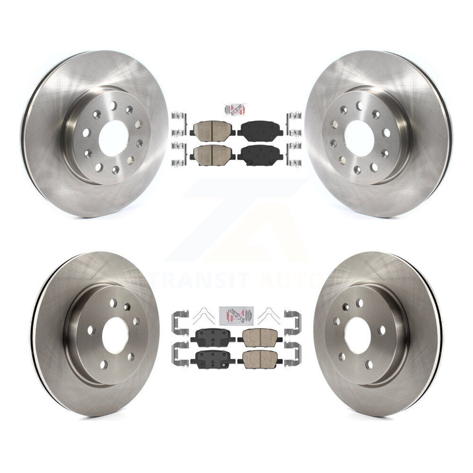 Front Rear Ceramic Pad Disc Brake Rotors Kit For Chevrolet Camaro Without Brembo Calipers K8A-103338