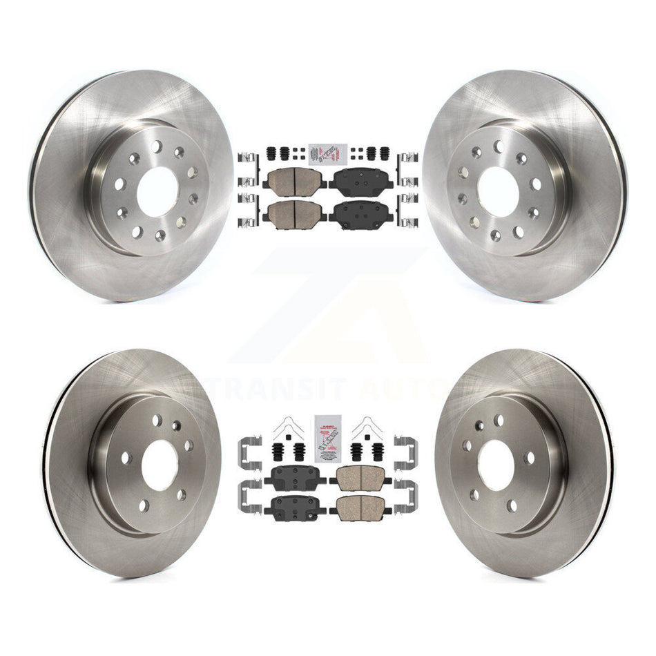 Front Rear Ceramic Pad Disc Brake Rotors Kit For Chevrolet Camaro Without Brembo Calipers K8A-103345