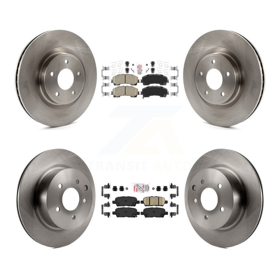 Front Rear Ceramic Pads And Disc Brake Rotors Kit For 2016-2017 INFINITI QX50 K8A-103362