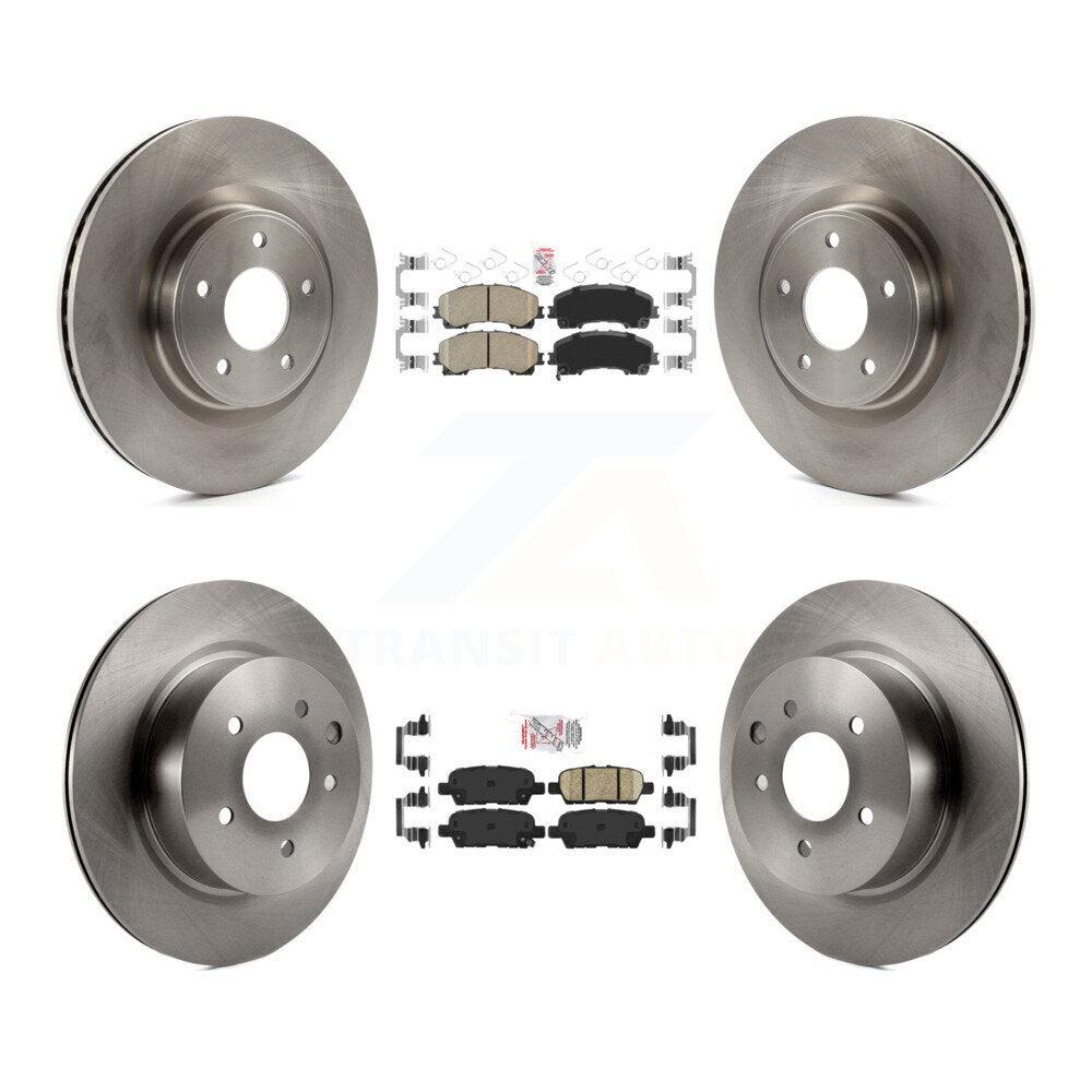 Front Rear Ceramic Pads And Disc Brake Rotors Kit For 2016-2017 INFINITI QX50 K8A-103363