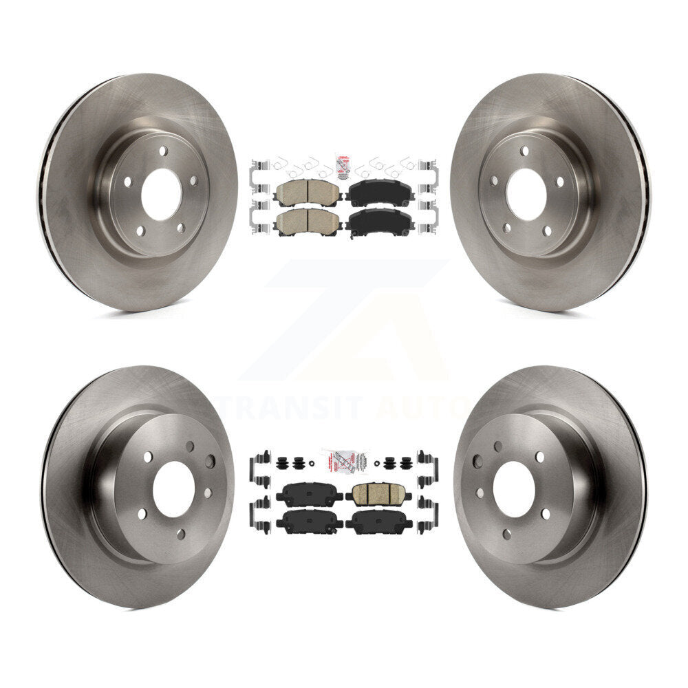 Front Rear Ceramic Pads And Disc Brake Rotors Kit For 2016-2017 INFINITI QX50 K8A-103364
