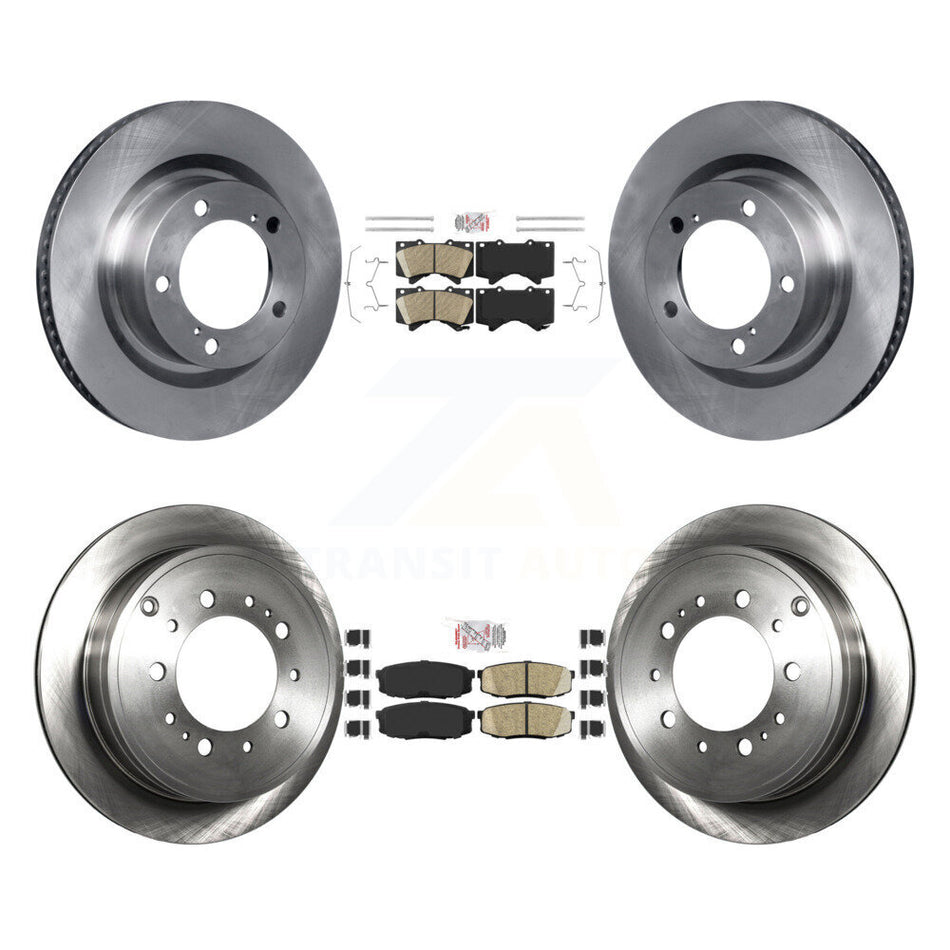 Front Rear Ceramic Pad Brake Rotor Kit For Toyota Tundra Sequoia Lexus LX570 Land Cruiser K8A-103365