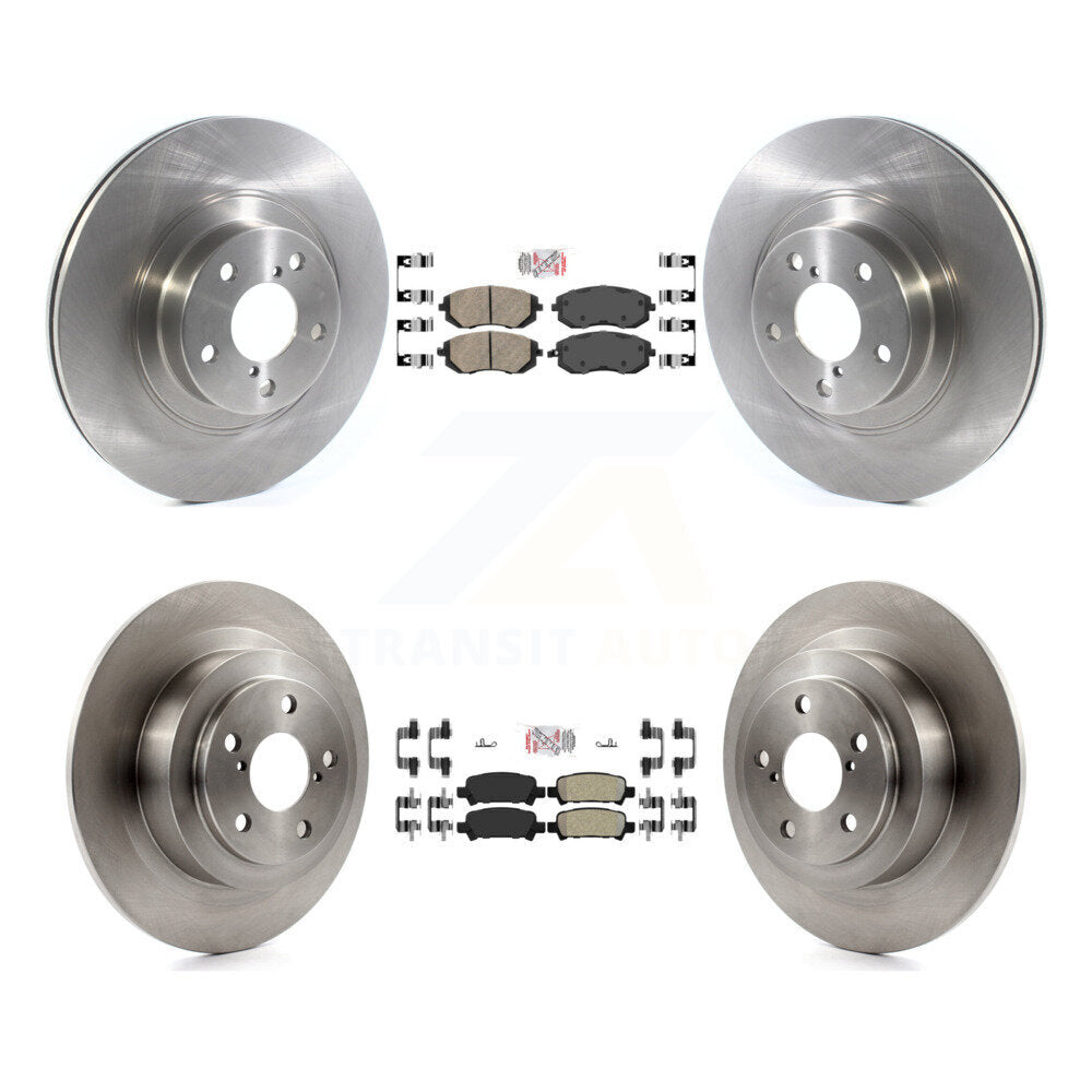 Front Ceramic Rear Semi-Metallic Pad & Brake Rotor Kit For 05-06 Subaru Baja Turbocharged K8A-103377