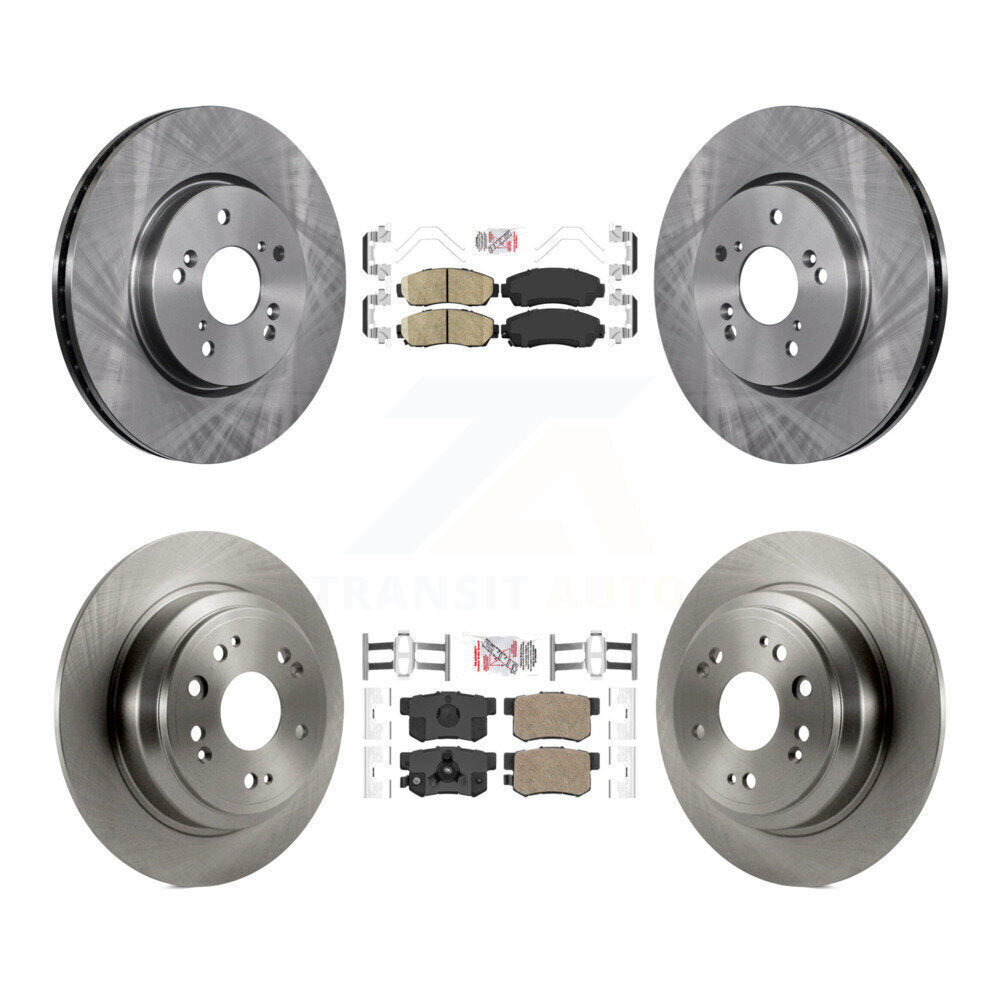 Front Rear Ceramic Pads And Disc Brake Rotors Kit For Honda Accord Crosstour K8A-103384