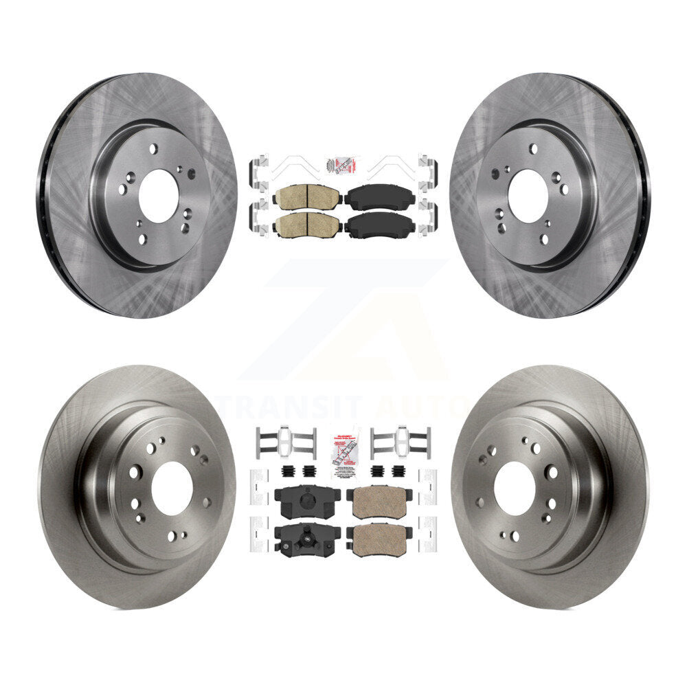 Front Rear Ceramic Pads And Disc Brake Rotors Kit For Honda Accord Crosstour K8A-103385