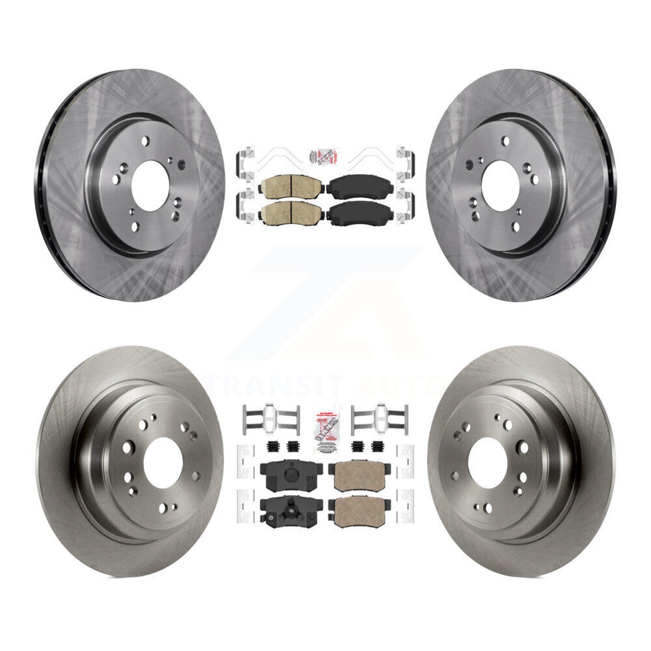 Front Rear Ceramic Pads And Disc Brake Rotors Kit For Honda Accord Crosstour K8A-103385