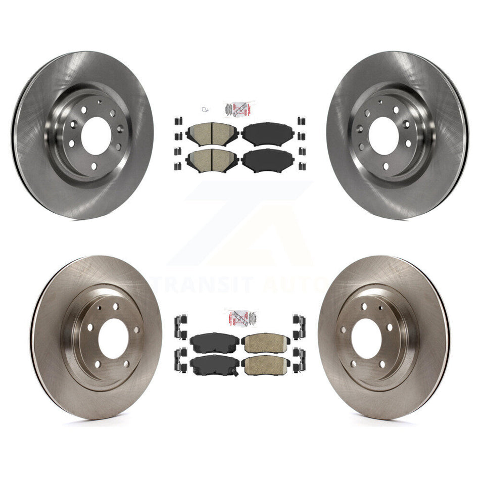 Front Semi-Metallic Rear Ceramic Pads And Disc Brake Rotors Kit For Mazda RX-8 K8A-103401