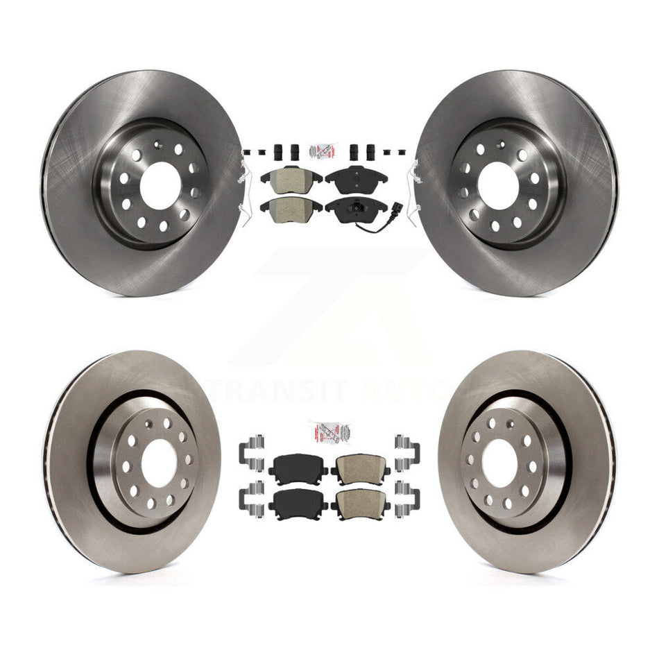 Front Semi-Metallic Rear Ceramic Pads And Disc Brake Rotors Kit For Volkswagen Passat CC K8A-103429