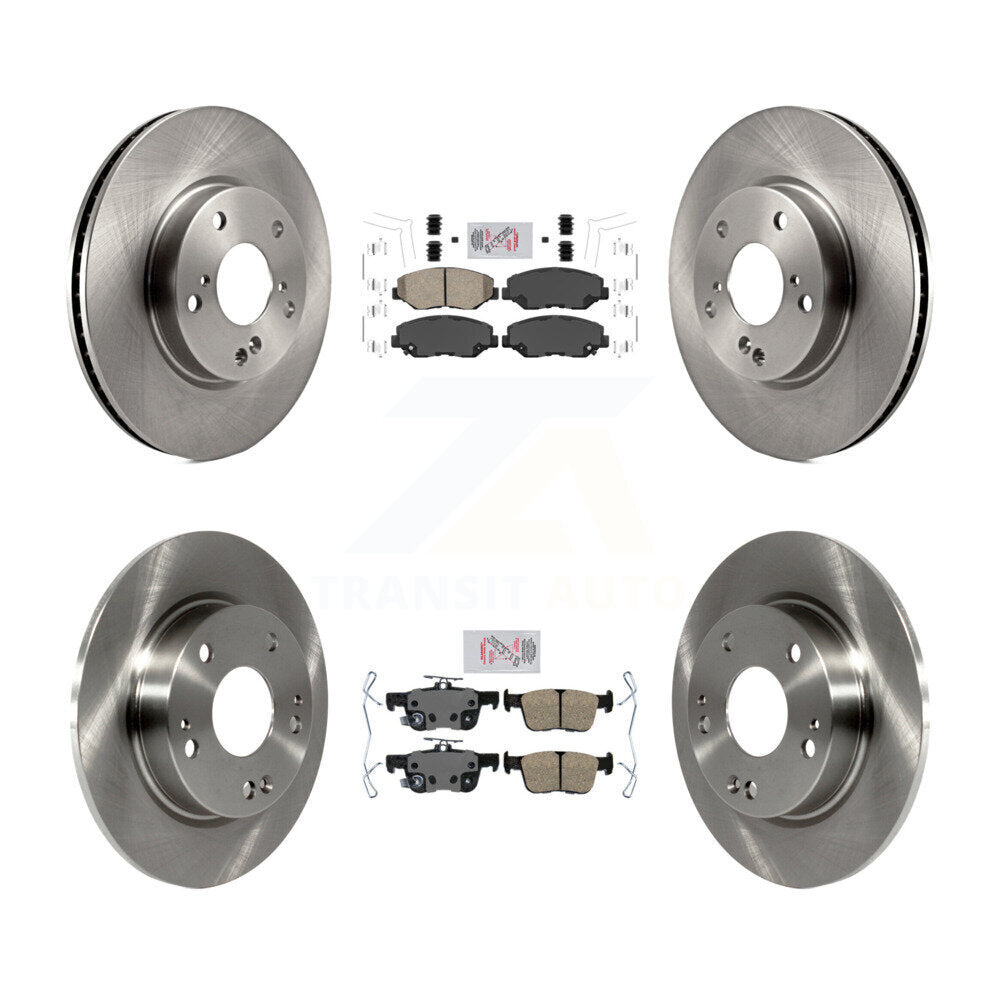 Front Rear Ceramic Pads And Disc Brake Rotors Kit For Honda Civic K8A-103434